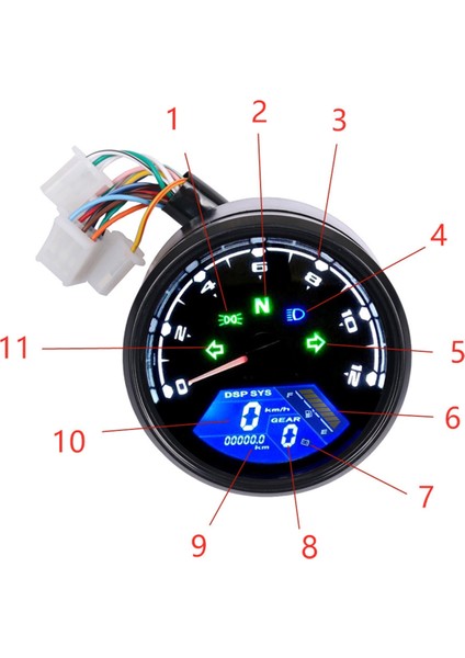 Motosiklet Universal LCD Dijital Takometre Speedometre Kafe Racer 2 - 4 Silindirler Için Su Geçirmez Gösterge (Yurt Dışından) indirimleri