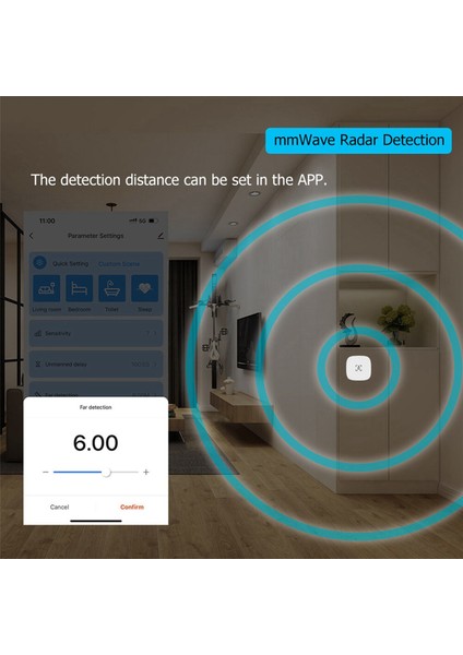 2x Tuka Wifi Mmwave Insan Varlık Sensörü Mikrodalga Radar Tespiti Pır Hareket Sensörü Duvar Montajı (Yurt Dışından) modelleri