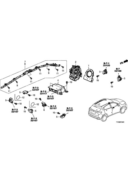 77930-T6A-J21 Honda Odyssey Elysion Vezel Xrv Cıımo 2015-2024 77930T6AJ21 Için (Yurt Dışından) fiyatları