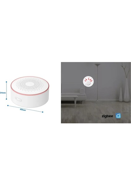 Tuya Smart Zigbee Siren Kablosuz Sesli ve Görünür Alarm 100DB Anti-Tamper Ac Güç Iş Hacim Ayarı Ab Fişi (Yurt Dışından) fırsatları