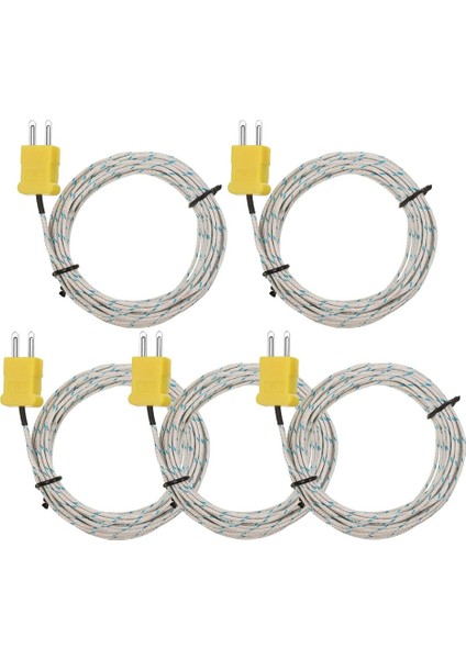 5 Adet 3 Metre K Tip Termokupl Sıcaklık Probu Sensörü K Tipi Ölçüm Aralığı -50 Ila 400 Santigrat, TM902C ile (Yurt Dışından)