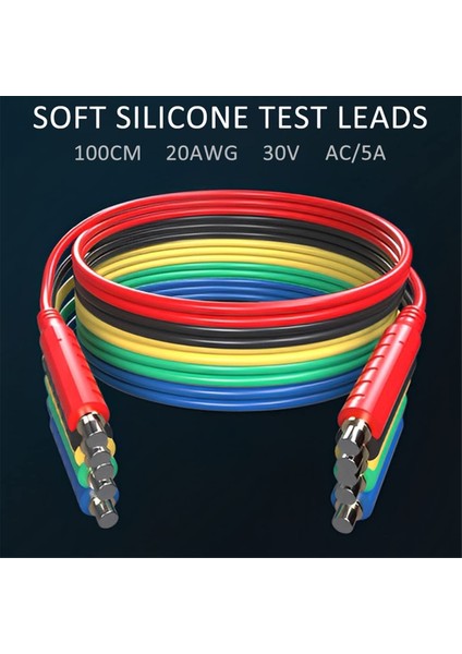 6pcs Manyetik Testi Silikon Esnek Jumper Test Teli Yumuşak Sensörler Anahtarlar Test Kurşununu Test Için 30V AC/5A 20AWG (Yurt Dışından) fırsatları