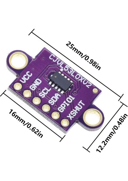 8pcs VL53L0X Uçuş Süresi Tof Ranging Sensör Breakout 940NM GY-VL53L0XV2 Mesafe Modülü I2C Iıc (Yurt Dışından) fırsatları