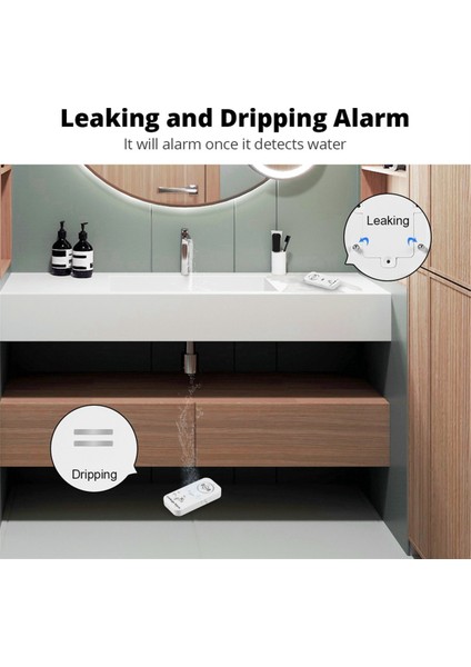 Su Sensörü 90DB Alarm Su Sızıntısı Dedektörü Uyarısı Sızıntıların Izlenmesi ve Mutfak Banyo Temelleri Için Damla Alarmı (Yurt Dışından) fırsatları