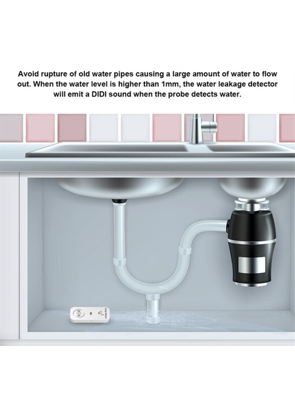 Su Sensörü 90DB Alarm Su Sızıntısı Dedektörü Uyarısı Sızıntıların Izlenmesi ve Mutfak Banyo Temelleri Için Damla Alarmı (Yurt Dışından) indirimleri