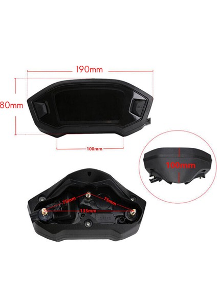 Motosiklet LCD Dijital Kilometre Sometre LED Speedometre 2, 4 Silindirli Model Için (Yurt Dışından) indirimleri