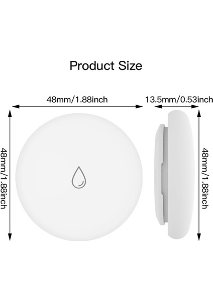 IP67 Su Dalma Sensörü Tuka Zigbee Sel Su Sızıntısı Dedektörü Akıllı Alarm Güvenliği Smart Home Için Soyma Sensörü (Yurt Dışından) fiyatları