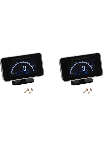 2x Kamyon 12V/24V 2 1 Derece 1 Fonksiyonlar Dijital Hızölçer Hız Ölçer+Yolcu Göstergesi LCD Gösterge Paneli+Alarm LCD Gauge (Yurt Dışından)