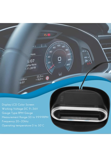 Araba Universal 50-9999RPM Takometre LCD Dijital Ekran Motor Takometre Tekne Kamyonu LCD Ekran Rpm Metre (Yurt Dışından) fiyatları