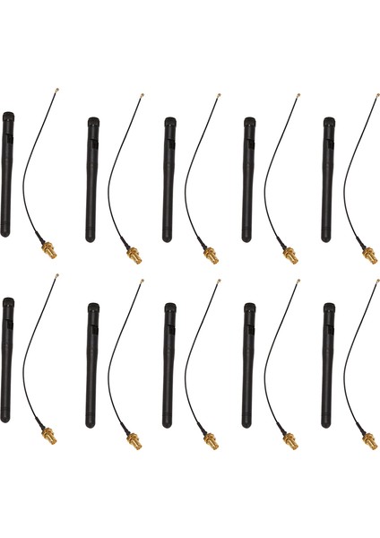 10X 433MHZ Anten 5dbi Gsm Rp-Sma Fiş Kauçuk Su Geçirmez Lorawan Anten + Ipx-Sma Küçük Kablo Uzatma (Yurt Dışından)