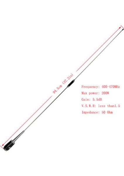 2x Yeni Gümüş Uhf 400-470 Mhz 200W 5 5db Sl-16 PL-259 Mobil Araba Radyo Anteninin Detayları (Yurt Dışından) fırsatları