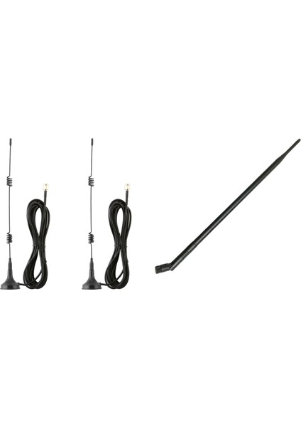 1pcs 9dbı Rp-Sma Çift Bant 2 4ghz 5ghz Yönlendirici Tilt Anten 7dbı 2 4g/5g/5 8g Wifi Booster Hava Uzatma Kablosu (Yurt Dışından)