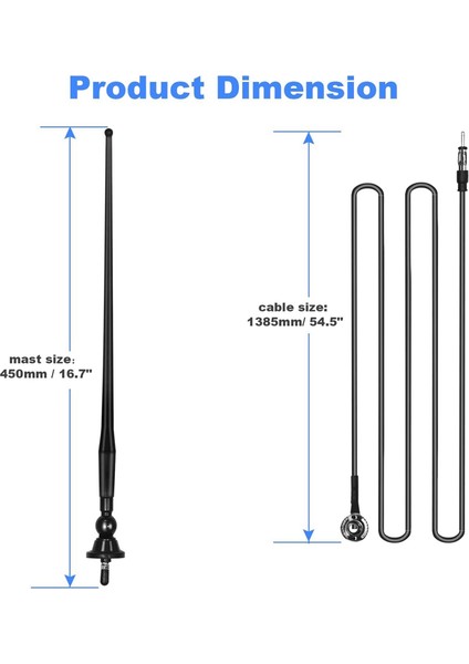 Tekne Antenleri Su Geçirmez Deniz Radyo Anten Aracı Esnek Kauçuk Direk Fm Am Anten Atv Rzr Spa Yat (Yurt Dışından) modelleri