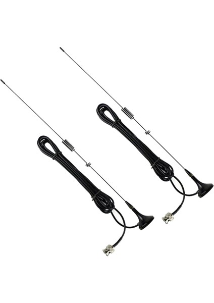 2x UT-106UV Bnc Çift Band U+Vhf Anten Icom Yaesu Kenwood Baofeng Radyo (Yurt Dışından)