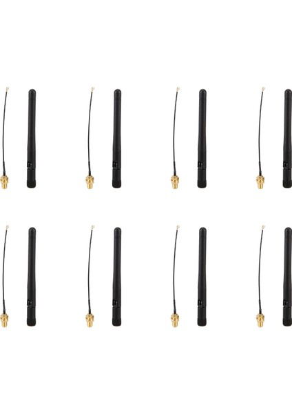 8x 433MHZ Anten 3dbı Gsm Rp-Sma Fiş Kauçuk Su Geçirmez Lorawan Anten + Ipx-Sma Küçük Kablo Uzatma (Yurt Dışından)