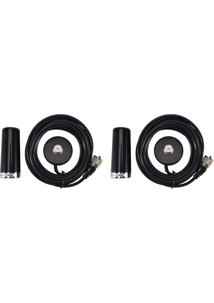 2x Oppxun Mini Çift Bant Vhf Uhf HH-N2RS Anteni Manyetik Montajlı 5m RG316 Kablo Araç Araç Için Kablo Mobil Radyo Qyt Tyt (Yurt Dışından) fiyatları