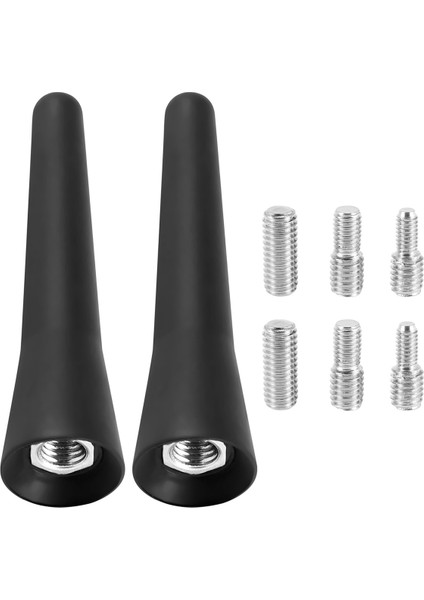 2x Araba Anten Fm Dab Çatı Anten Arabası 6 5cm Mini Araba Radyo Antenini Kısa Güçlü Fm / Am / Dab Resepsiyon Fonksiyonu (Yurt Dışından)