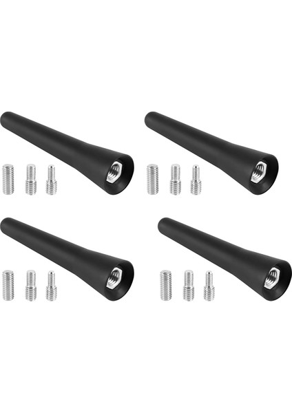 4x Araba Anten Fm Dab Çatı Anten Arabası 6 5cm Mini Araba Radyo Antenini Kısa Güçlü Fm / Am / Dab Resepsiyon Fonksiyonu (Yurt Dışından)