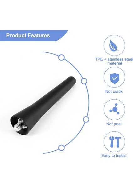 4x Araba Anten Fm Dab Çatı Anten Arabası 6 5cm Mini Araba Radyo Antenini Kısa Güçlü Fm / Am / Dab Resepsiyon Fonksiyonu (Yurt Dışından) fırsatları