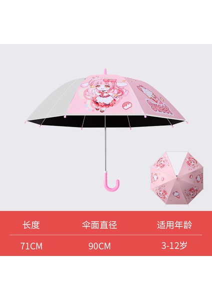 Karikatür Sevimli Öğrenci Şemsiyesi (Yurt Dışından)