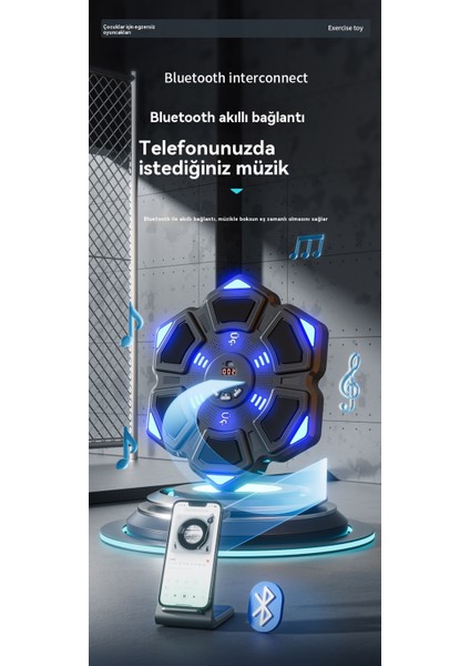 Çocuk Boks Hedef Oyuncakları Bluetooth Müzik Yetişkin Boks Duvar Hedefi Akıllı Spor Boks Eğitmeni (Yurt Dışından) fırsatları