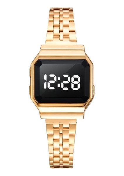 Erkek ve Kadın Aynı Stil LED Dokunmatik Ekran Kuvars Izle Moda Kişilik Bayanlar Izle Çelik Kemer Çift Izle Vip Bağlantı Dropshipping Için (Yurt Dışından)