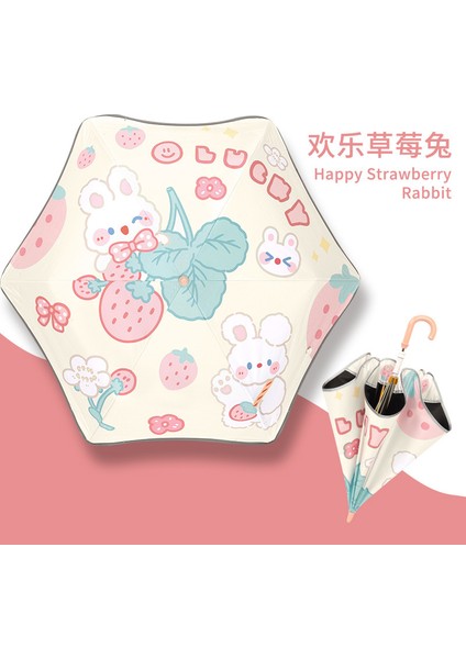 Öğrenci Karikatürü Kalınlaştırılmış Şemsiye (Yurt Dışından)