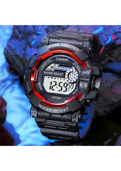 Mavi ve Kutu Erkekler Için High-End Spor Saatler Dijital Kol Saatleri Lüks Aydınlık Su Geçirmez LED Saatler Alarm Tarihi Askeri Saat (Yurt Dışından)