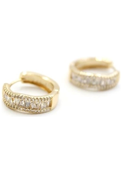 Taşlı Halka Küpe - Altın fiyatları