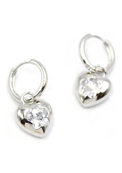 Kalp Küpe - Gümüş