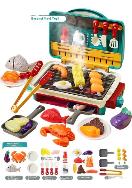 Çocuk Barbekü Mutfak Eşyaları Seti Eğitici (Yurt Dışından)