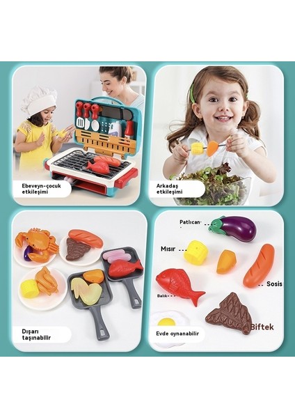 Çocuk Barbekü Mutfak Eşyaları Seti Eğitici (Yurt Dışından) indirimleri