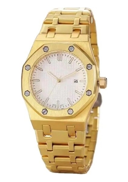 Dairesel Mekanik Erkek Saatleri Lüks, Fabrikadan Yeni Altıgen Kuvars Paslanmaz Çelik (Yurt Dışından)