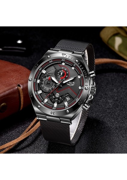 Yeni Erkek Kuvars Kol Saati Üst Marka Moda Chronograph Kronometre Erkekler Için Su Geçirmez Paslanmaz Izle Lüks Izle Adam (Yurt Dışından) modelleri