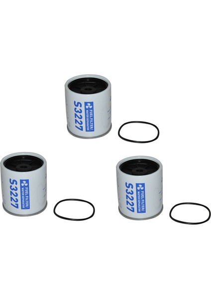 3x S3227 Dıştan Takma Deniz Yakıt Filtre Elemanları Yakıt Su Ayırıcı Filtre Elemanları (Yurt Dışından)