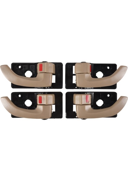 4pcs Araba Iç Kapı Kolu Solda Sola Kapı Kolu Değiştirme Seti Hyundai Tucson 2005-2009 Bej (Yurt Dışından)