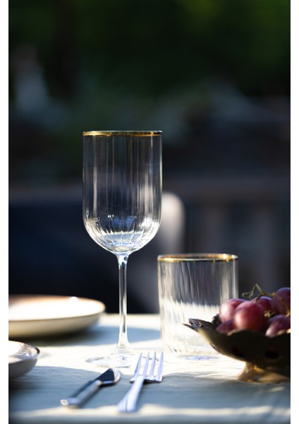 Adore Gold 4'lü Su Kadehi Seti 410 cc