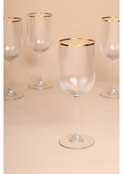 Adore Gold 4'lü Su Kadehi Seti 410 cc