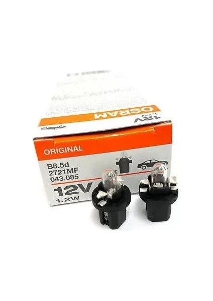 10 Adet 12v T5 1.2w Dipsiz Gösterge Ampulü Duylu 2721mf