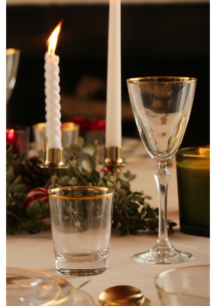 Pure Altın Yaldızlı 4'lü Su Bardağı Seti 275 cc