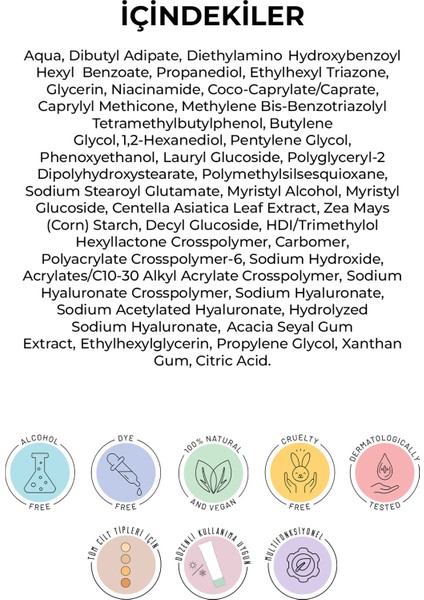 Yatıştırıcı Onarıcı Yüksek Korumalı Centella Soothing Sun Serum SPF 50 + Pa ++++ 50 ml