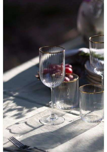 Adore Gold 4'lü Su Kadehi Seti 410 cc