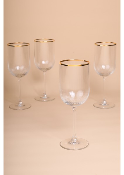 Adore Gold 4'lü Su Kadehi Seti 410 cc