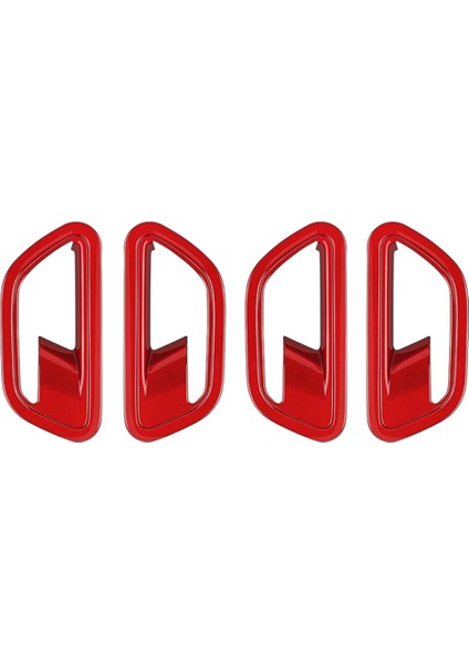 Araba Iç Kapı Kolu Kase Kapağı Hyundai Kona 2024+ Araba Iç Aksesuarları Için Kırmızı (Yurt Dışından)