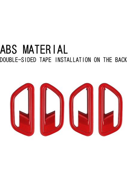 Araba Iç Kapı Kolu Kase Kapağı Hyundai Kona 2024+ Araba Iç Aksesuarları Için Kırmızı (Yurt Dışından) modelleri