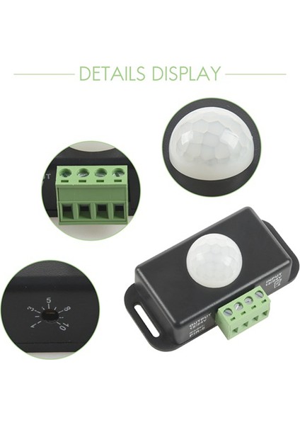 5pcs Dc 12 24V 8A Otomatik Ayarlanabilir Pır Hareket Sensörü Anahtarı Ir Kızılötesi Dedektör LED Şerit Için Işık Anahtarı Modülü (Yurt Dışından) modelleri