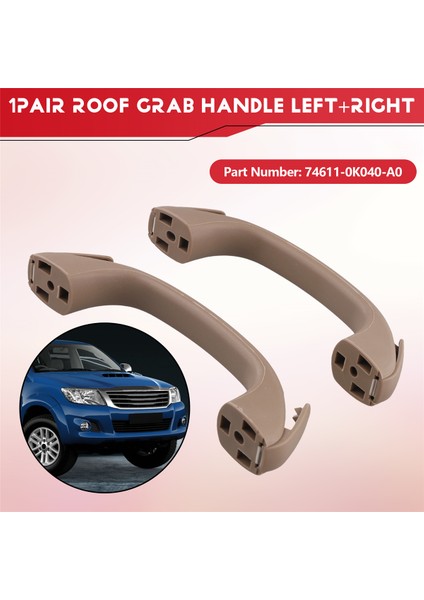 Toyota Hilux Vigo Sr Pickup 2004-2015 74611-0K040-A0 Için 1 Çift Çatı Kapma Sapı (Yurt Dışından) indirimleri