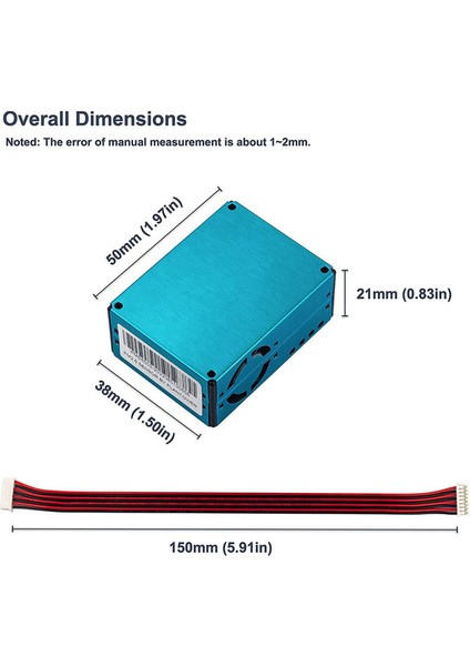 2x PMS5003 Pm2.5 PM10 Kalite Algılama Sensörü Dijital Parçacık Konsantrasyonu Lazer-Sensör Toz Sensörü Monitör Modülü (Yurt Dışından) fırsatları