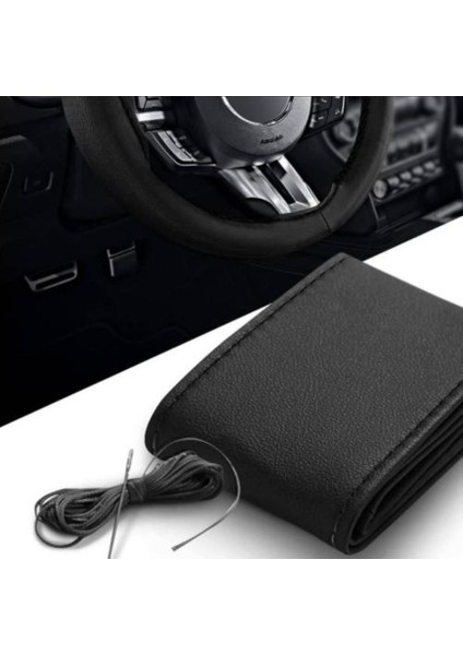 90 cm Gri Dikmeli Direksiyon Kılıfı