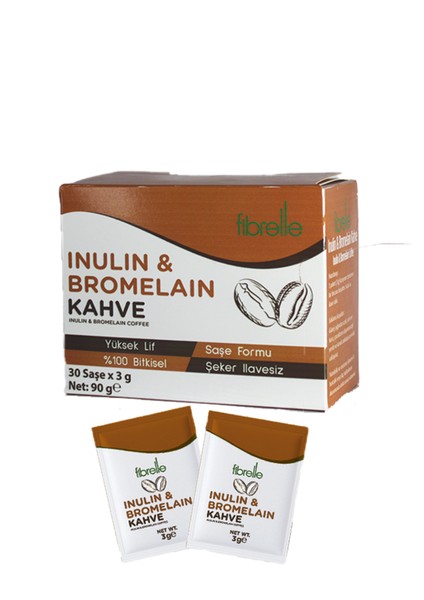 Inülin- Bromelain Kahve Detox 30 Adet 3 gr Kutu Saşe 90 G